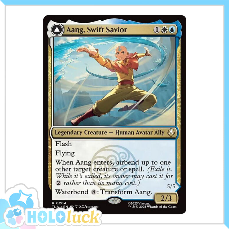 π« Aang, Swift Savior // Aang and La, Ocean's Fury - TLA 204 π« Avatar: The Last Airbender π« MTG NM