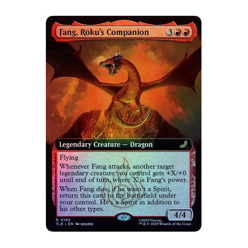π« Fang, Roku's Companion BORDERLESS FOIL - TLE 193 π« Avatar: The Last Airbender Eternal π« Magic the Gathering π« NM