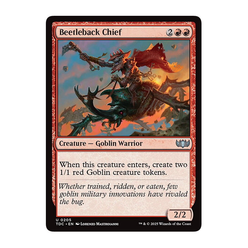 π« Beetleback Chief - TDC 287 π« Tarkir Dragonstorm Commander π« Magic the Gathering π« NM