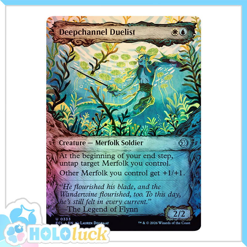 π« Deepchannel Duelist SHOWCASE FOIL - ECL 333 π« Lorwyn Eclipsed π« MTG NM