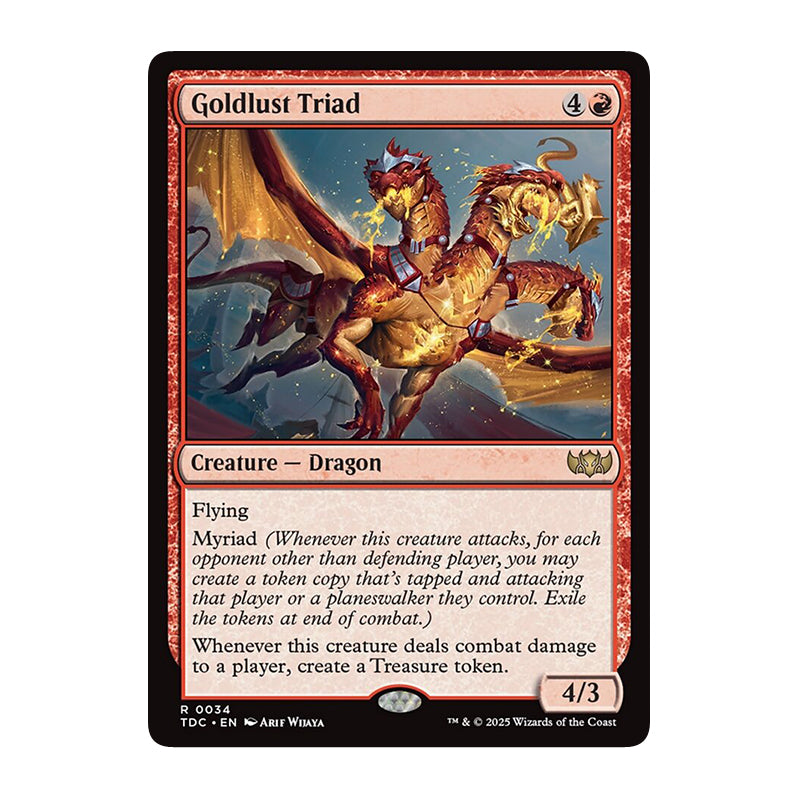 π« Goldlust Triad - TDC 39 π« Tarkir Dragonstorm Commander π« Magic the Gathering π« NM