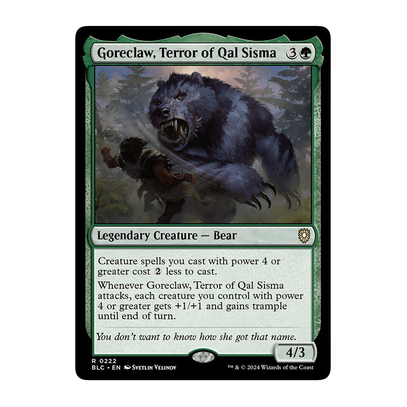 π« Goreclaw, Terror of Qal Sisma - BLC 222 π« Bloomburrow Commander π« Magic the Gathering π« NM