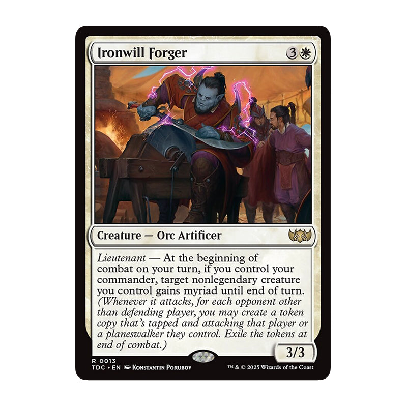 π« Ironwill Forger - TDC 242 π« Tarkir Dragonstorm Commander π« Magic the Gathering π« NM