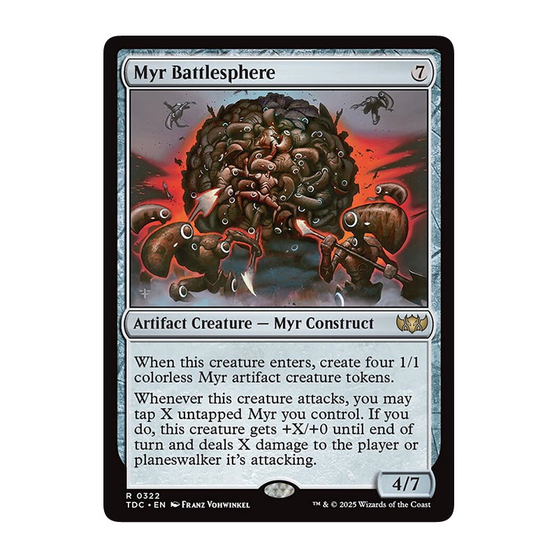 π« Myr Battlesphere - TDC 271 π« Tarkir Dragonstorm Commander π« Magic the Gathering π« NM