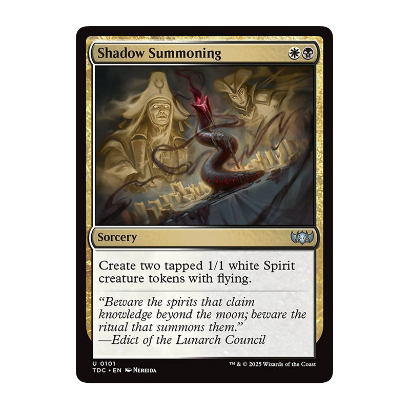 π« Shadow Summoning - TDC 353 π« Tarkir Dragonstorm Commander π« Magic the Gathering π« NM