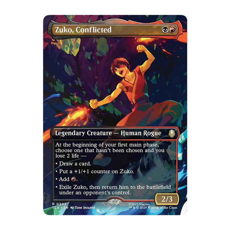 π« Zuko, Conflicted BORDERLESS - TLA 302 π« Avatar: The Last Airbender π« MTG NM