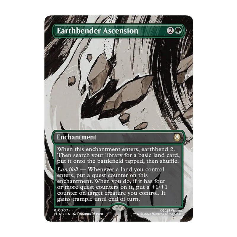 π« Earthbender Ascension BORDERLESS - TLA 307 π« Avatar: The Last Airbender π« MTG NM