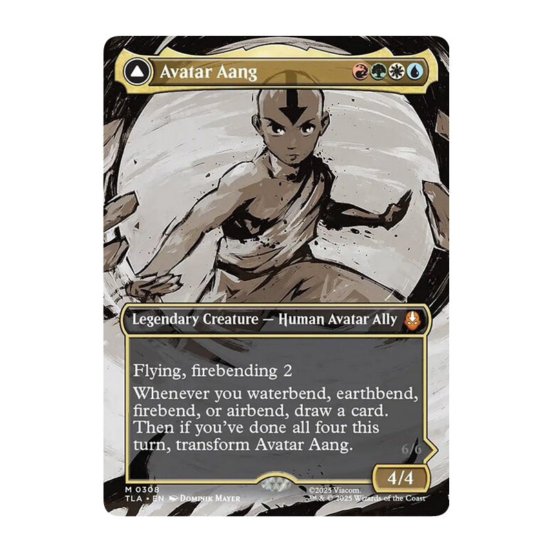 π« Avatar Aang // Aang, Master of Elements BORDERLESS - TLA 308 π« Avatar: The Last Airbender π« MTG NM