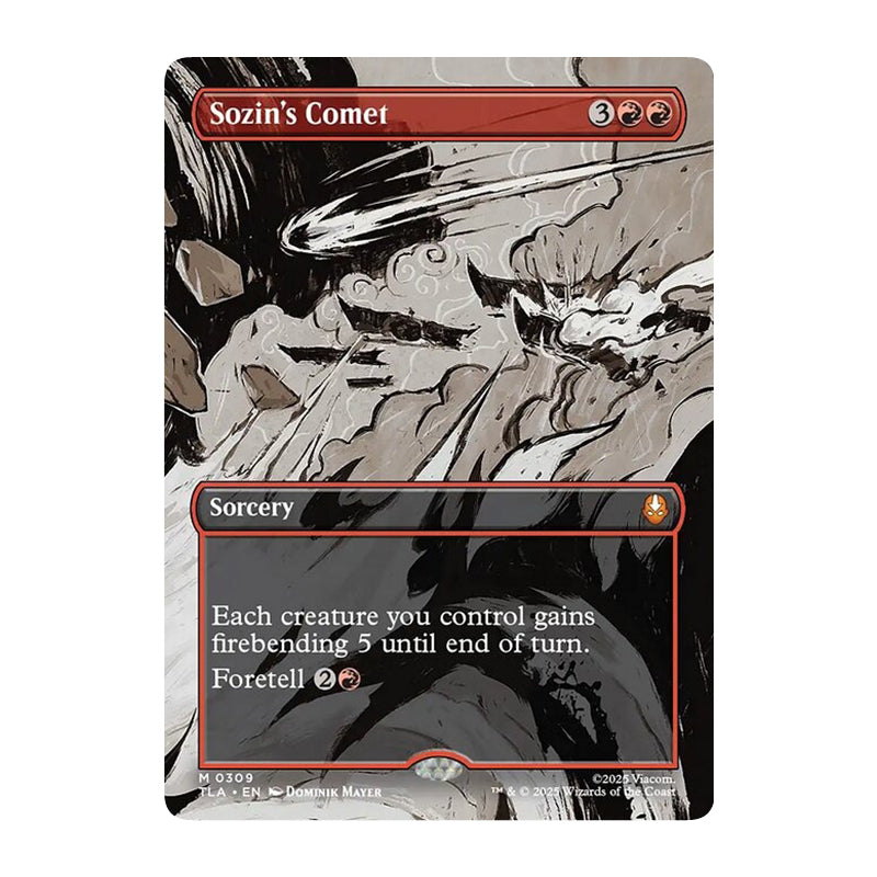 π« Sozin's Comet BORDERLESS - TLA 309 π« Avatar: The Last Airbender π« MTG NM