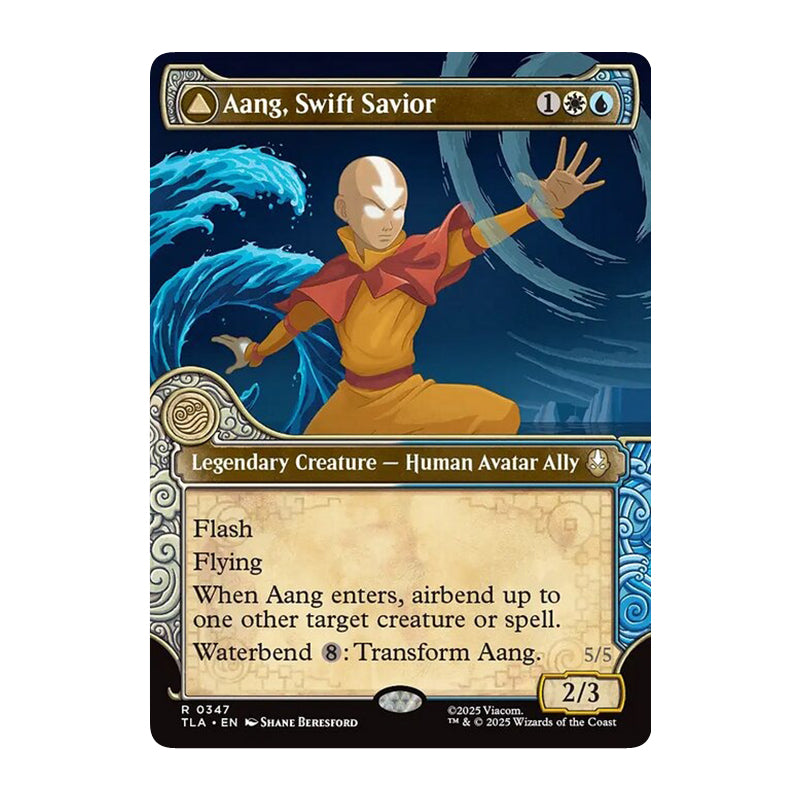 π« Aang, Swift Savior // Aang and La, Ocean's Fury SHOWCASE - TLA 347 π« Avatar: The Last Airbender π« MTG NM