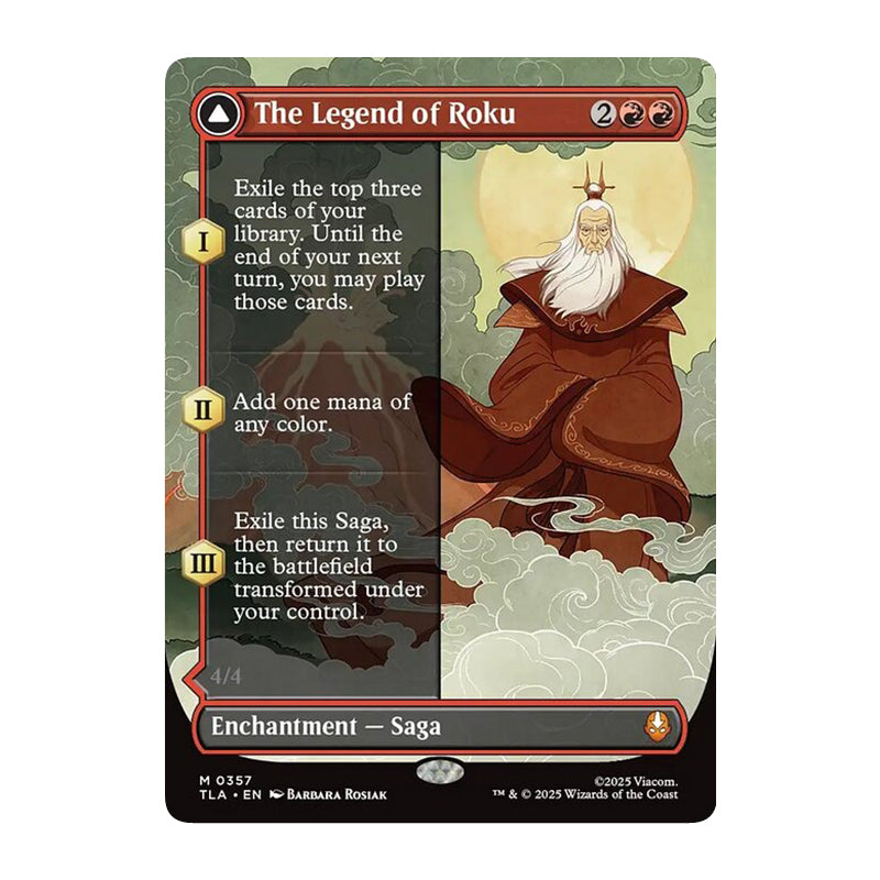 π« The Legend of Roku // Avatar Roku BORDERLESS - TLA 357 π« Avatar: The Last Airbender π« MTG NM