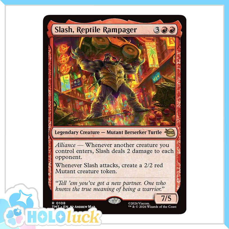 π« Slash, Reptile Rampager - TMT 108 π« Teenage Mutant Ninja Turtles π« TMNT MTG NM