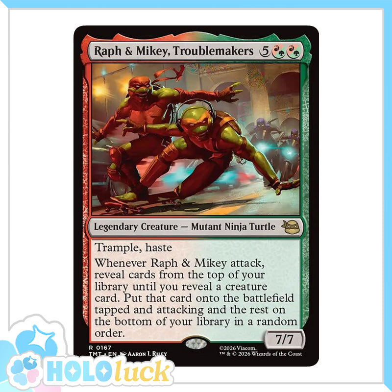 π« Raph & Mikey, Troublemakers - TMT 167 π« Teenage Mutant Ninja Turtles π« TMNT MTG NM