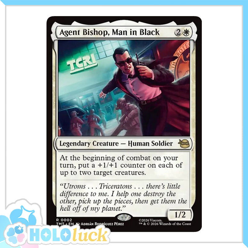 π« Agent Bishop, Man in Black - TMT 2 π« Teenage Mutant Ninja Turtles π« TMNT MTG NM
