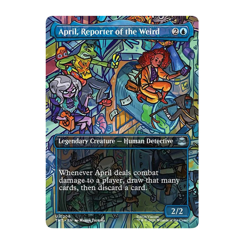 π« April, Reporter of the Weird BORDERLESS - TMT 206 π« Teenage Mutant Ninja Turtles π« MTG NM