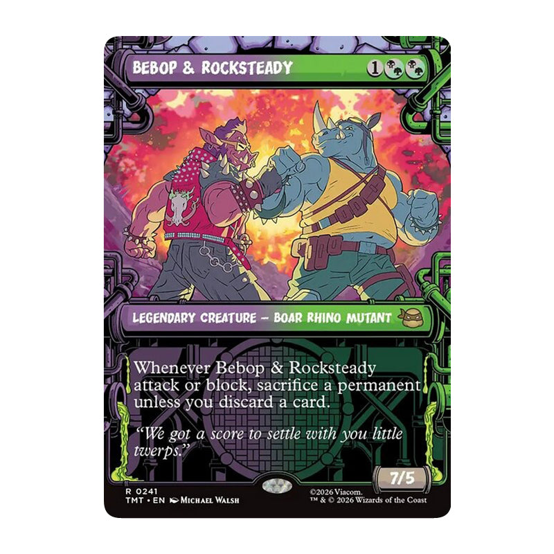 π« Bebop & Rocksteady SHOWCASE - TMT 241 π« Teenage Mutant Ninja Turtles π« MTG NM