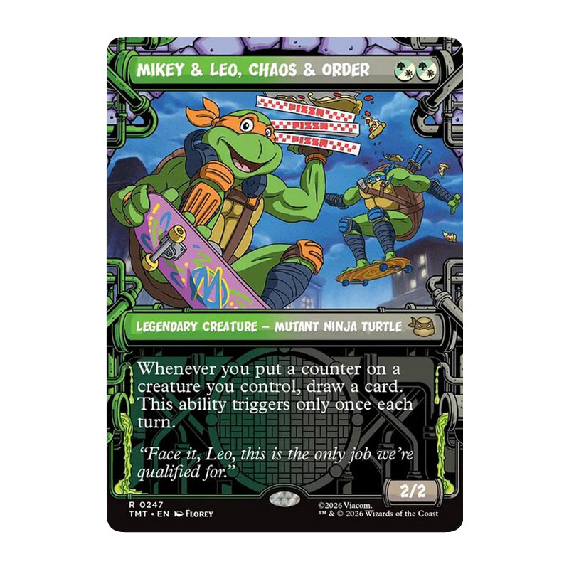 π« Mikey & Leo, Chaos & Order SHOWCASE - TMT 247 π« Teenage Mutant Ninja Turtles π« MTG NM