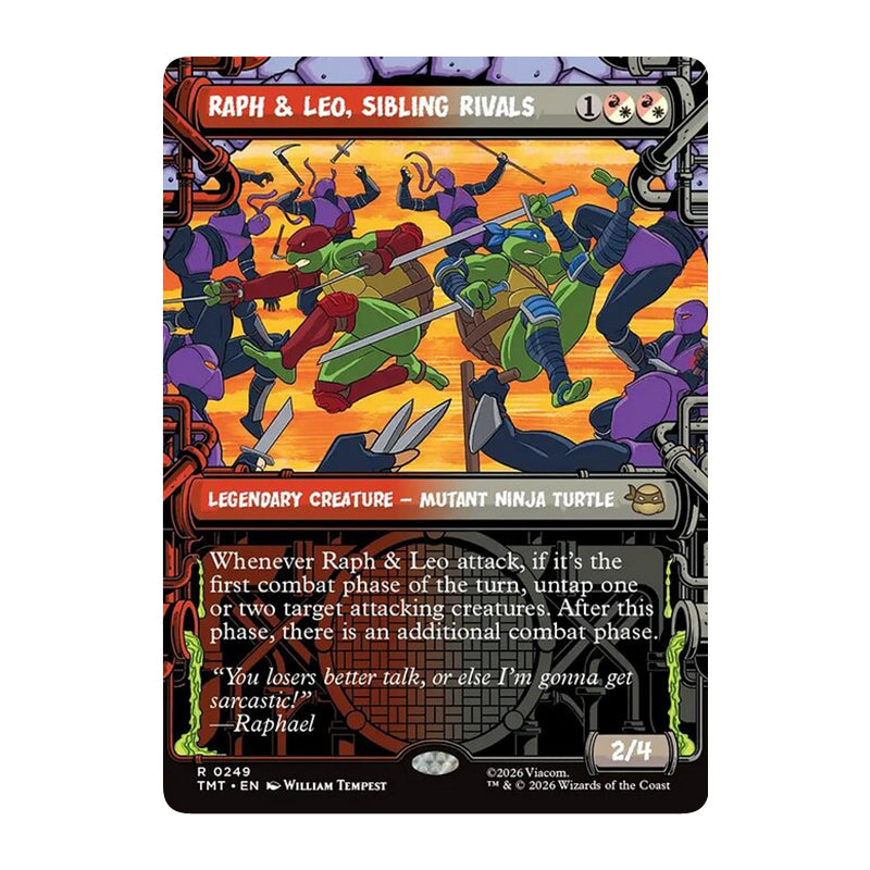 π« Raph & Leo, Sibling Rivals SHOWCASE - TMT 249 π« Teenage Mutant Ninja Turtles π« MTG NM