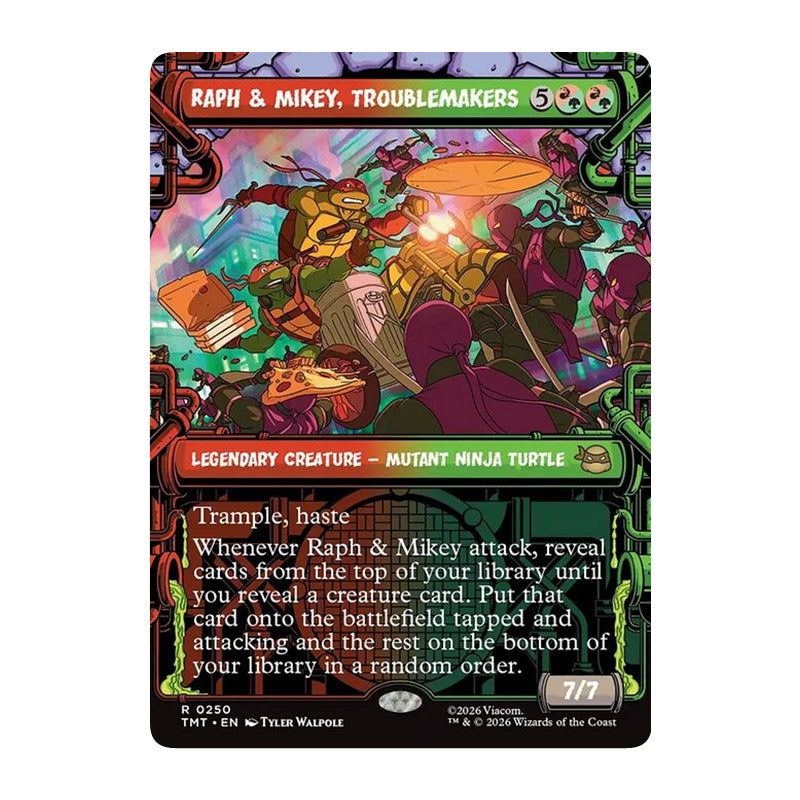 π« Raph & Mikey, Troublemakers SHOWCASE - TMT 250 π« Teenage Mutant Ninja Turtles π« MTG NM