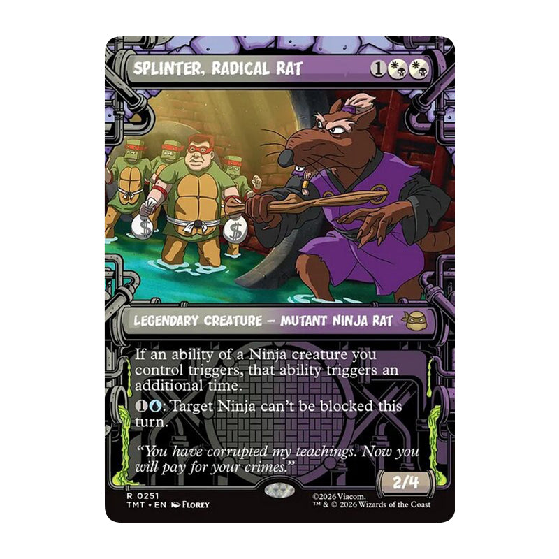 π« Splinter, Radical Rat SHOWCASE - TMT 251 π« Teenage Mutant Ninja Turtles π« MTG NM