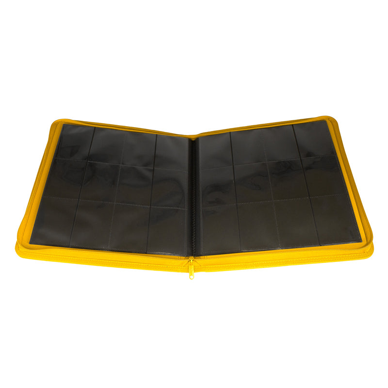 Collector's Series 12 Pocket Zip Binder - Yellow