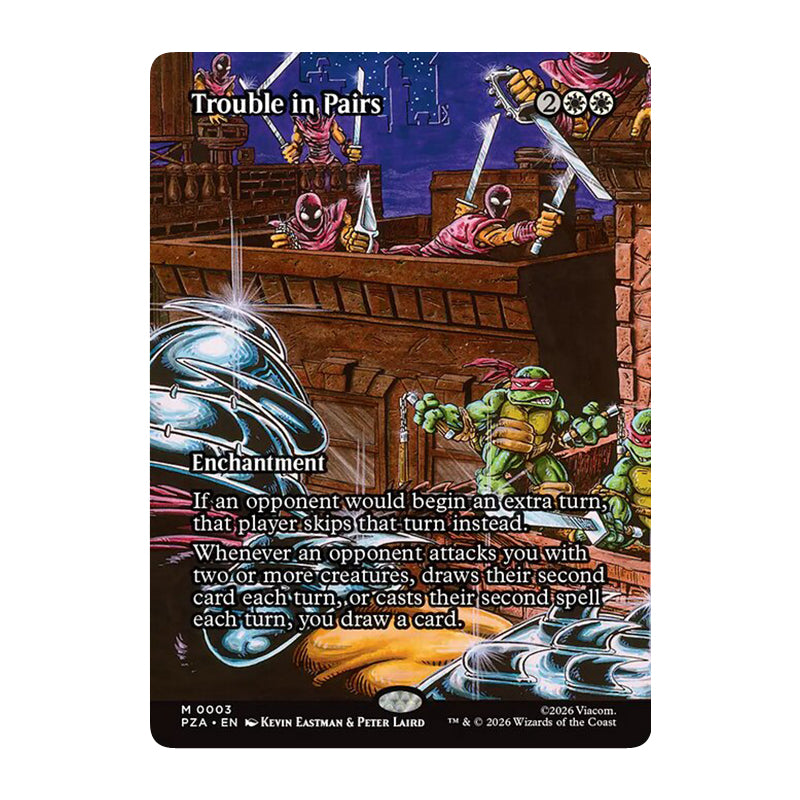 π« Trouble in Pairs BORDERLESS - PZA 0003 π« Teenage Mutant Ninja Turtles π« MTG NM