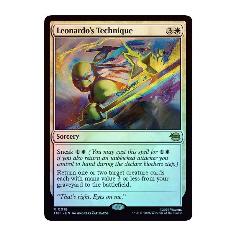 π« Leonardo's Technique - TMT 18 π« Teenage Mutant Ninja Turtles π« TMNT MTG NM