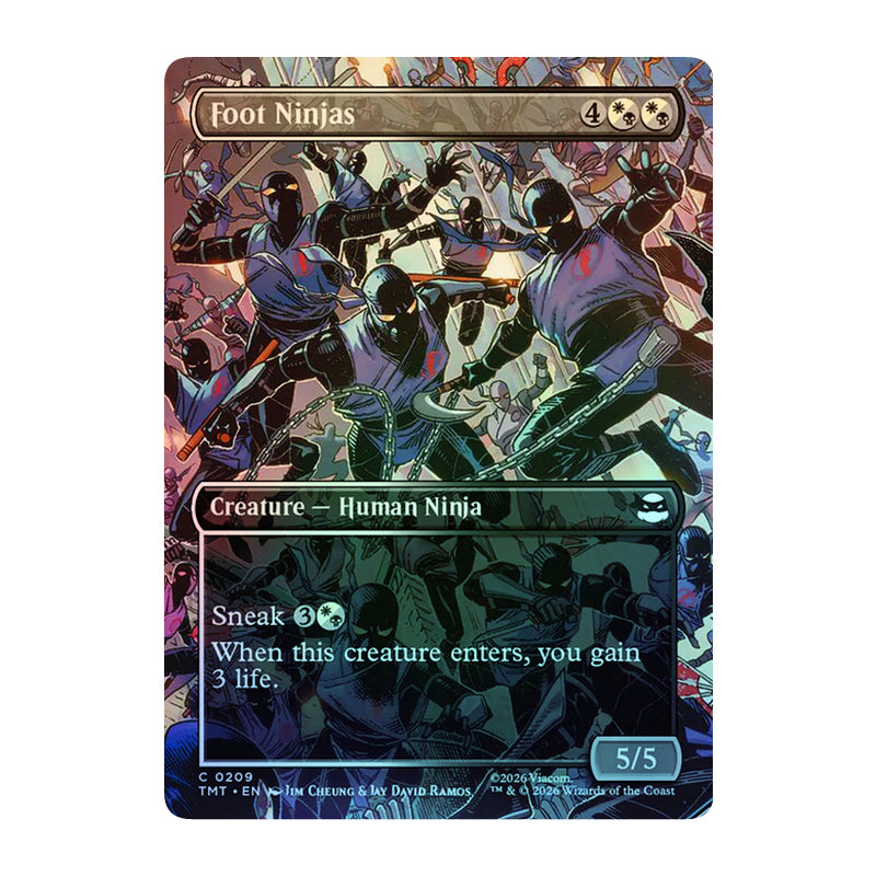 π« Foot Ninjas BORDERLESS - TMT 209 π« Teenage Mutant Ninja Turtles π« MTG NM