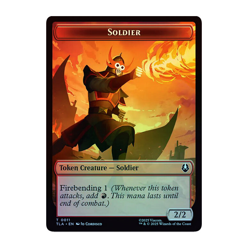 π« Ballistic Boulder 0013 // Soldier 0011 - Double- Sided Token FOIL - TLA π« Avatar: The Last Airbender π« Magic the Gathering π« NM