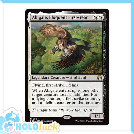 💫  Abigale, Eloquent First-Year  - ECL 204 💫 Lorwyn Eclipsed 💫 MTG NM