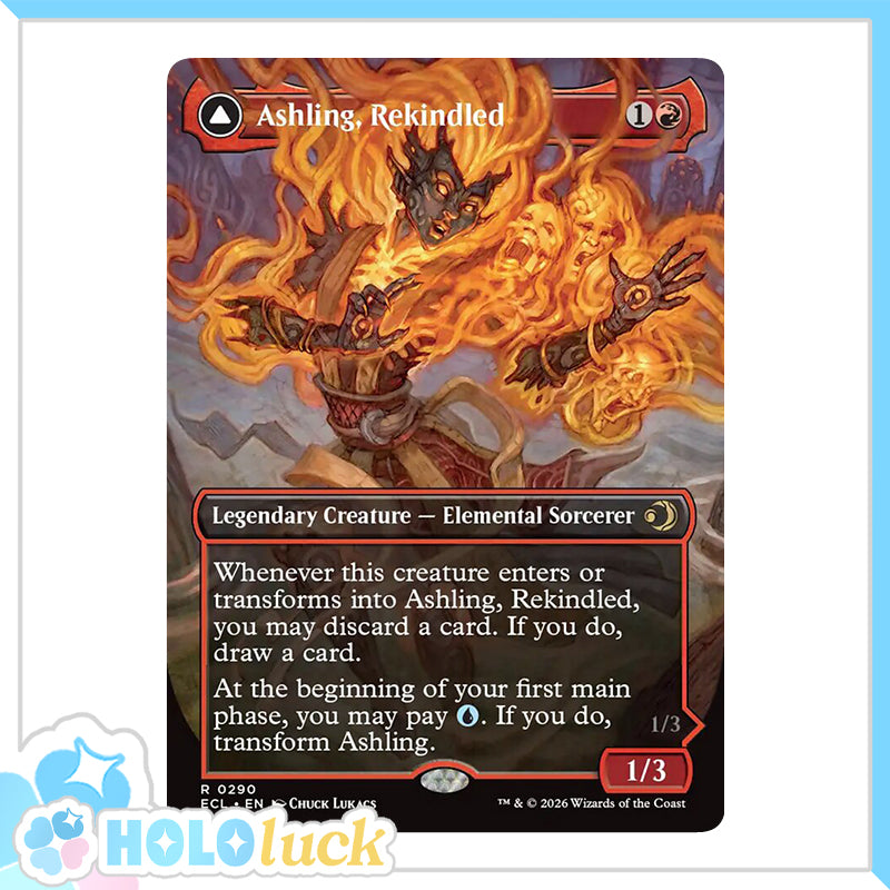 💫  Ashling, Rekindled BORDERLESS  - ECL 290 💫 Lorwyn Eclipsed 💫 MTG NM