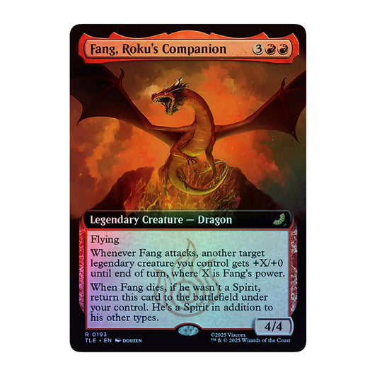 💫  Fang, Roku's Companion BORDERLESS FOIL - TLE 193 💫 Avatar: The Last Airbender Eternal 💫 Magic the Gathering 💫 NM