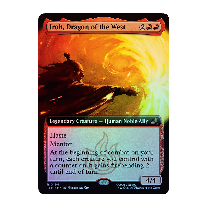 💫  Iroh, Dragon of the West BORDERLESS FOIL - TLE 194 💫 Avatar: The Last Airbender Eternal 💫 Magic the Gathering 💫 NM
