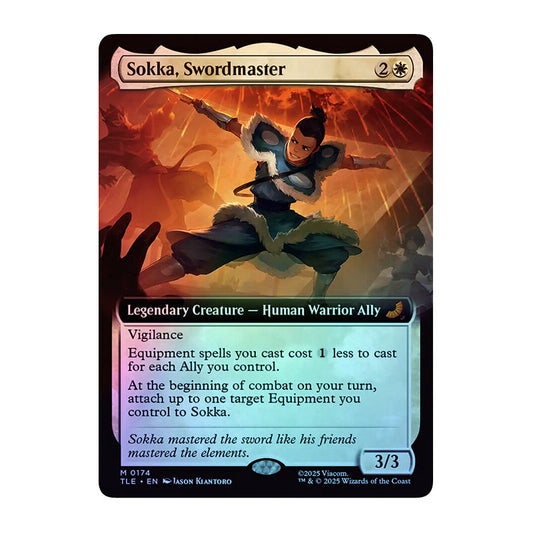 💫  Sokka, Swordmaster BORDERLESS FOIL - TLE 174 💫 Avatar: The Last Airbender Eternal 💫 Magic the Gathering 💫 NM