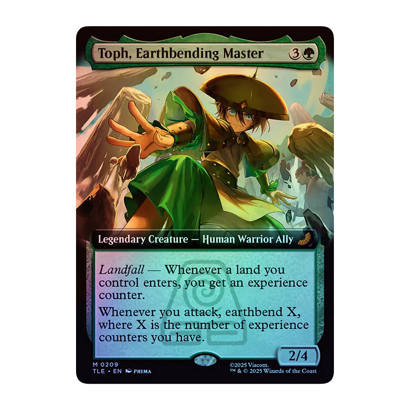 💫  Toph, Earthbending Master BORDERLESS FOIL - TLE 209 💫 Avatar: The Last Airbender Eternal 💫 Magic the Gathering 💫 NM