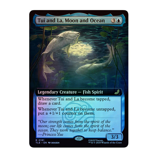 💫  Tui and La, Moon and Ocean BORDERLESS FOIL - TLE 181 💫 Avatar: The Last Airbender Eternal 💫 Magic the Gathering 💫 NM