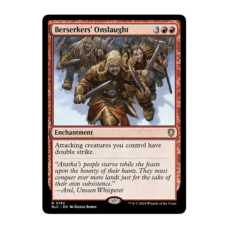 💫  Berserkers' Onslaught - BLC 192 💫 Bloomburrow Commander 💫 Magic the Gathering 💫 NM