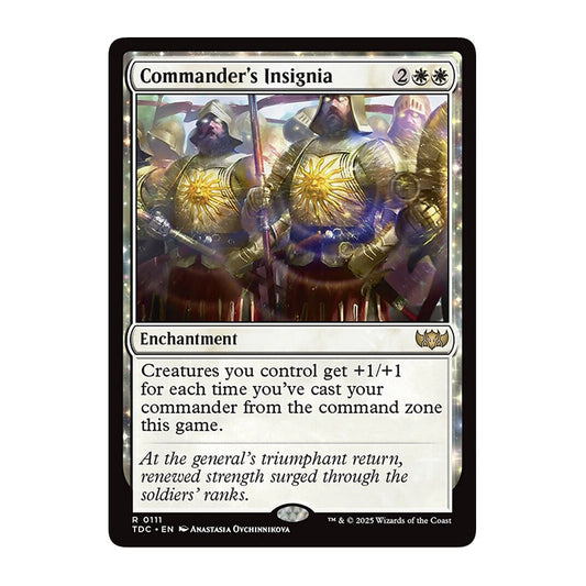 💫  Commander's Insignia - TDC 001 💫 Tarkir Dragonstorm Commander 💫 Magic the Gathering 💫 NM