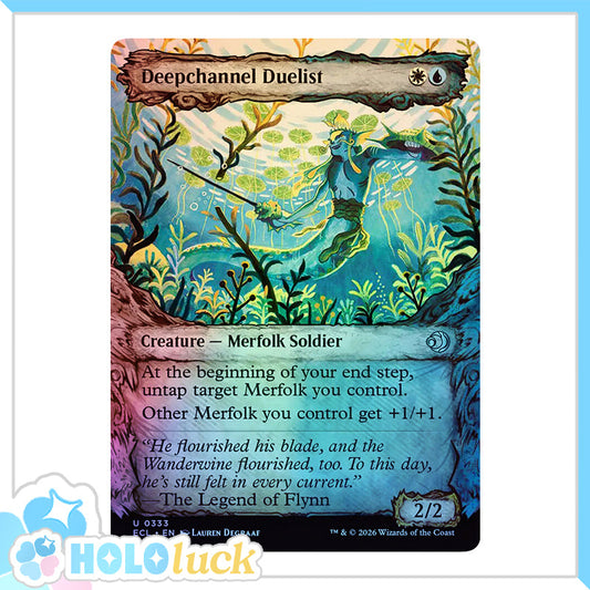 💫  Deepchannel Duelist  SHOWCASE FOIL  - ECL 333 💫 Lorwyn Eclipsed 💫 MTG NM