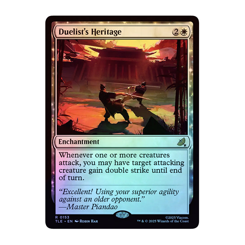 💫  Duelist's Heritage FOIL - TLE 153 💫 Avatar: The Last Airbender Eternal 💫 Magic the Gathering 💫 NM