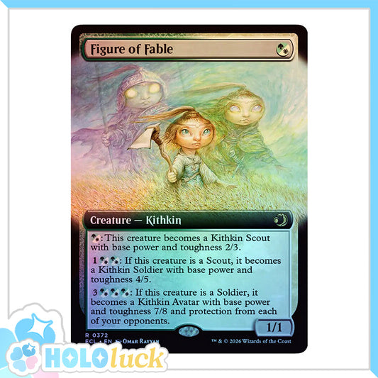 💫  Figure of Fable  BORDERLESS FOIL  - ECL 372 💫 Lorwyn Eclipsed 💫 MTG NM