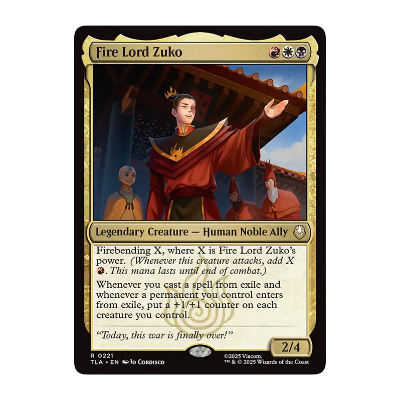 💫  Fire Lord Zuko (Borderless Scene) - TLA 98 💫 Avatar: The Last Airbender 💫 Magic the Gathering 💫 NM