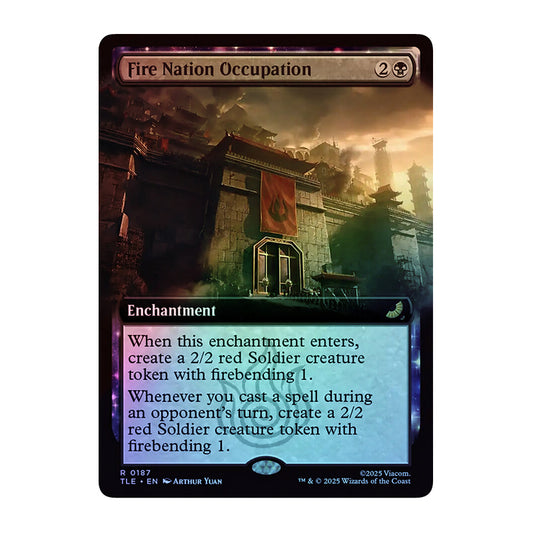 💫  Fire Nation Occupation BORDERLESS FOIL - TLE 187 💫 Avatar: The Last Airbender Eternal 💫 Magic the Gathering 💫 NM