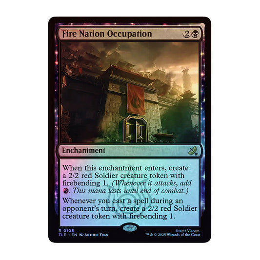 💫  Fire Nation Occupation FOIL - TLE 105 💫 Avatar: The Last Airbender Eternal 💫 Magic the Gathering 💫 NM