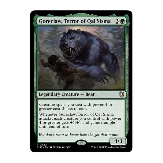 💫  Goreclaw, Terror of Qal Sisma - BLC 222 💫 Bloomburrow Commander 💫 Magic the Gathering 💫 NM