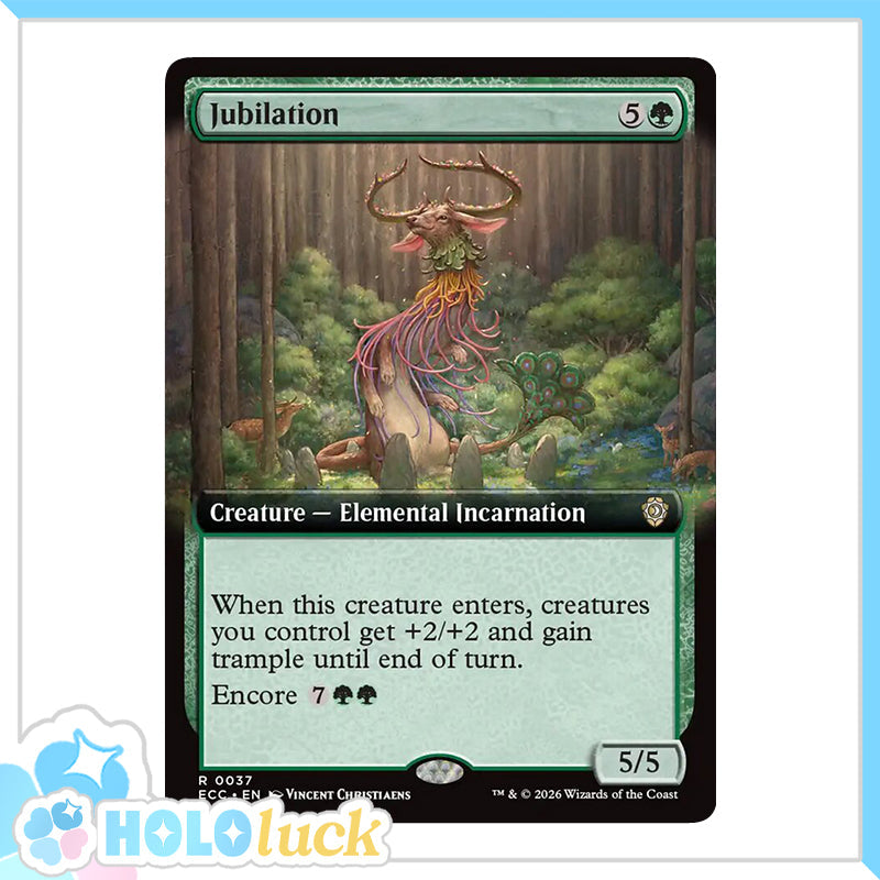 💫  Jubilation BORDERLESS  - ECL 37 💫 Lorwyn Eclipsed Commander 💫 MTG NM