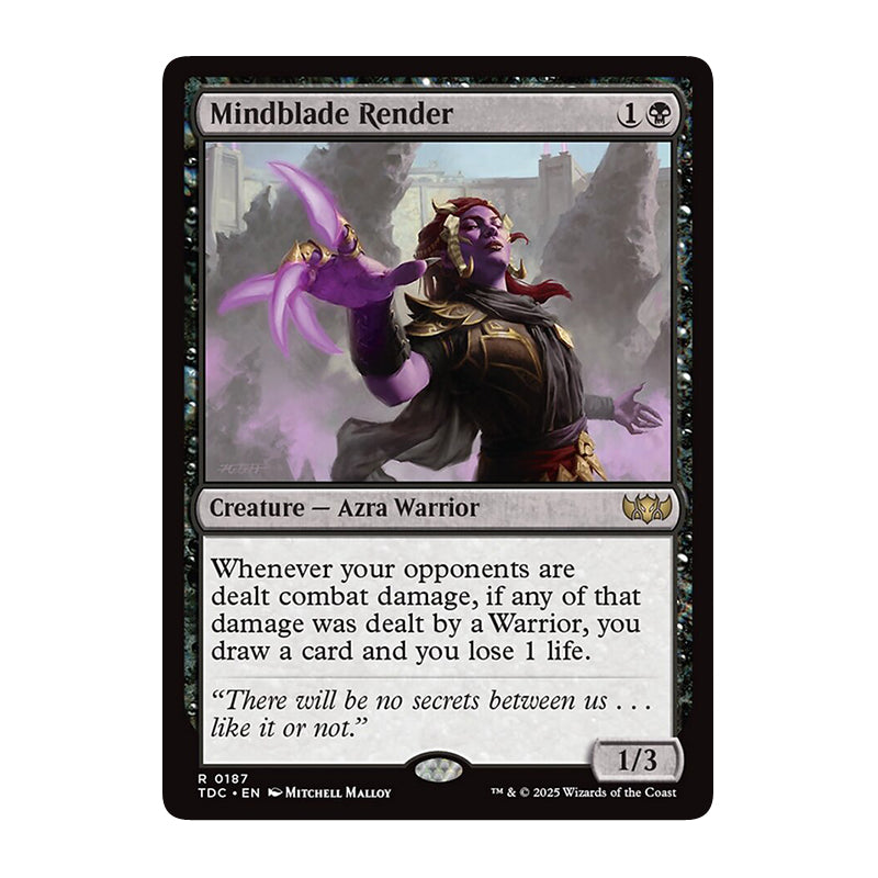 💫  Mindblade Render - TDC 259 💫 Tarkir Dragonstorm Commander 💫 Magic the Gathering 💫 NM