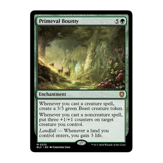 💫  Primeval Bounty - BLC 232 💫 Bloomburrow Commander 💫 Magic the Gathering 💫 NM