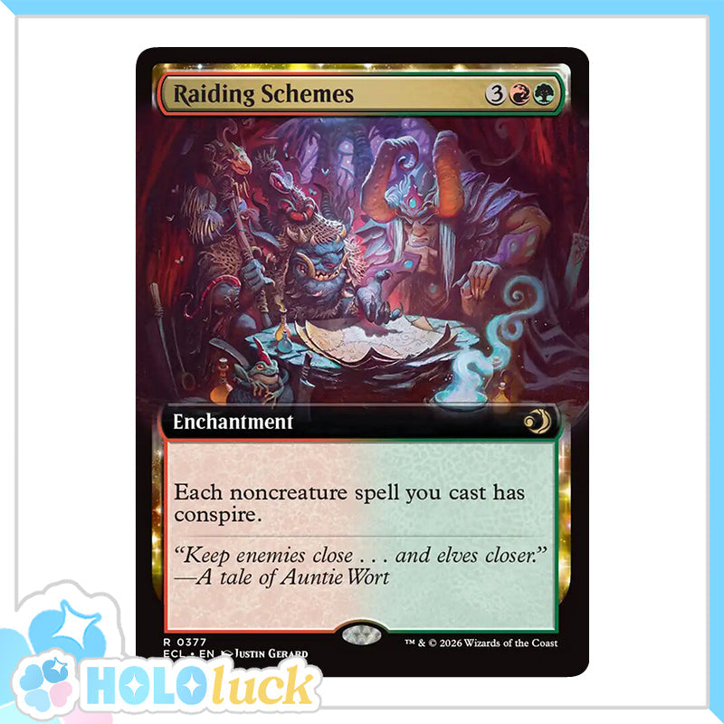 💫  Raiding Schemes BORDERLESS  - ECL 377 💫 Lorwyn Eclipsed 💫 MTG NM