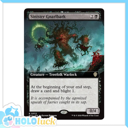 💫  Sinister Gnarlbark BORDERLESS  - ECC 32 💫 Lorwyn Eclipsed 💫 MTG NM